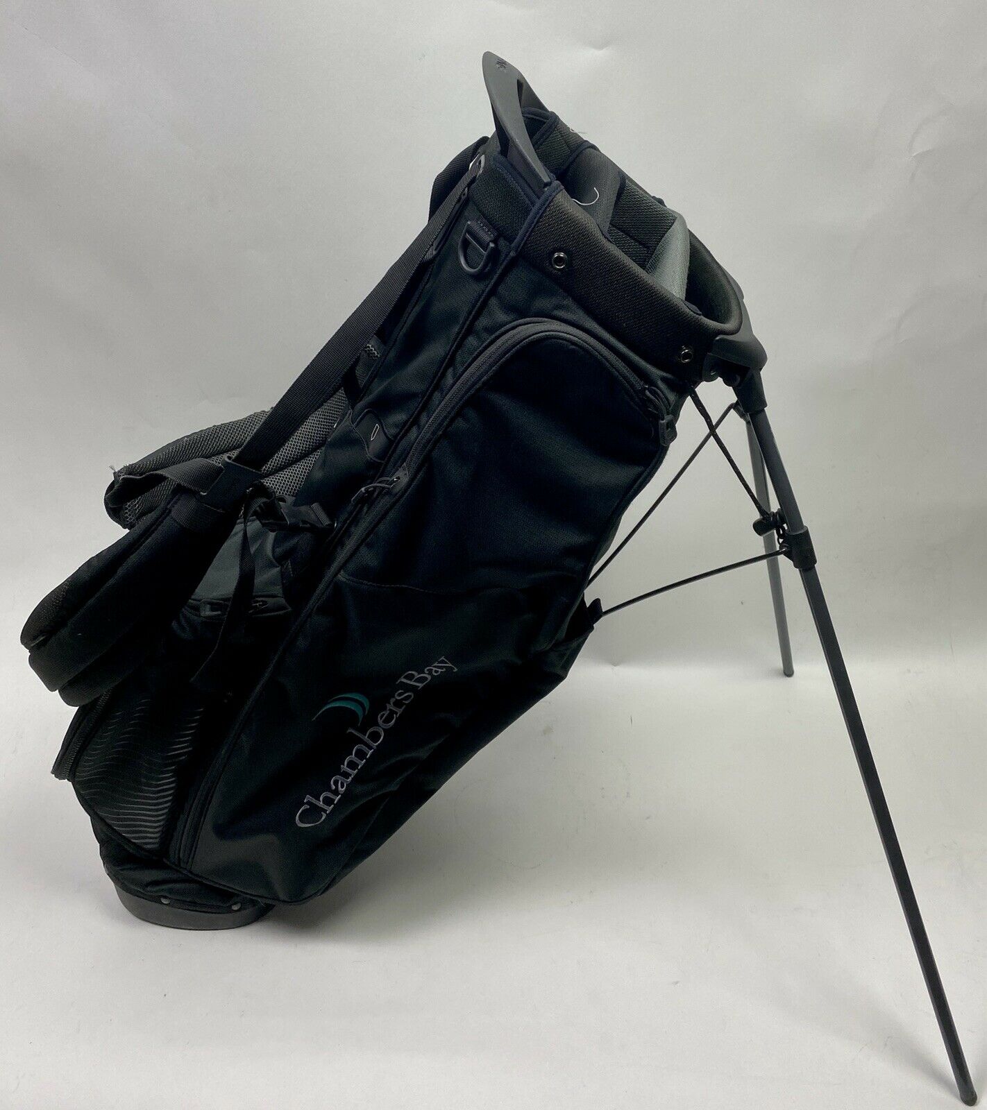 Ping Golf Cart/Carry Stand Bag 4-Way Divided Black Dual Straps Handle ...