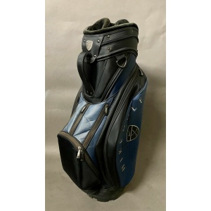 Used Nike Golf 8-Way Cart/Carry Golf Bag Blue/Black With Rainhood