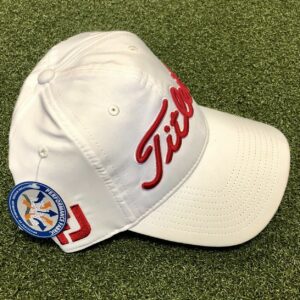 2019 Titleist Tour Performance Adjustable Hat Golf White w/ Red Lettering