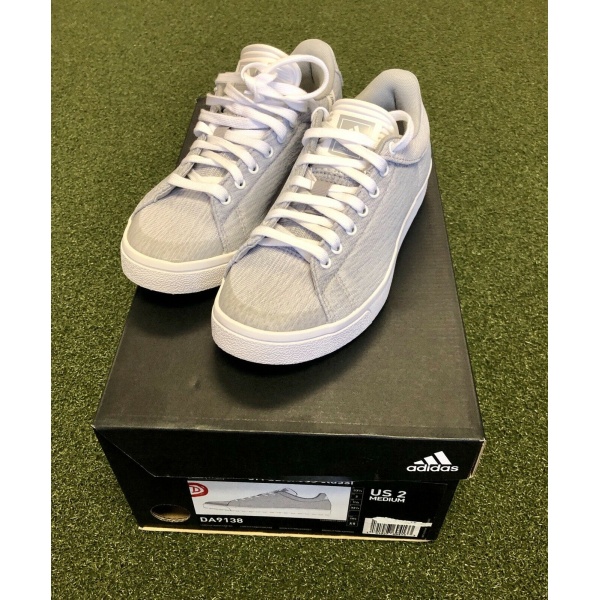 Adidas JR adicross classic Junior's Spikeless Golf Shoe Size 2M Gray/White