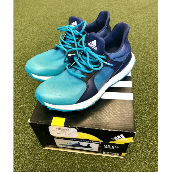 Adidas W Climacross Boost Women's Golf Shoe Size 5.5M Blue/Turquoise/Black