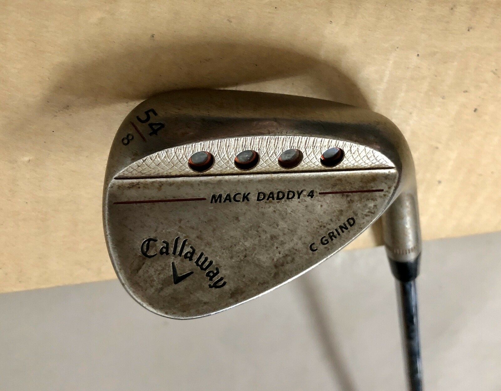 Callaway Mack Daddy 4 Milled RAW Wedge 54*-8 C Grind X-Stiff Flex Steel Golf