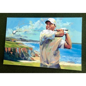 Very-Rare-Malcom-Farley-Young-Tiger-Woods-Signed-Oil-Painting-Pebble-Beach-192669233487-2