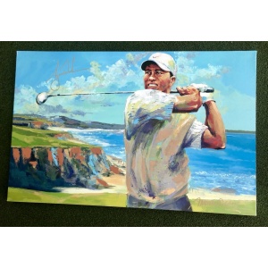 Very-Rare-Malcom-Farley-Young-Tiger-Woods-Signed-Oil-Painting-Pebble-Beach-192669233487-3