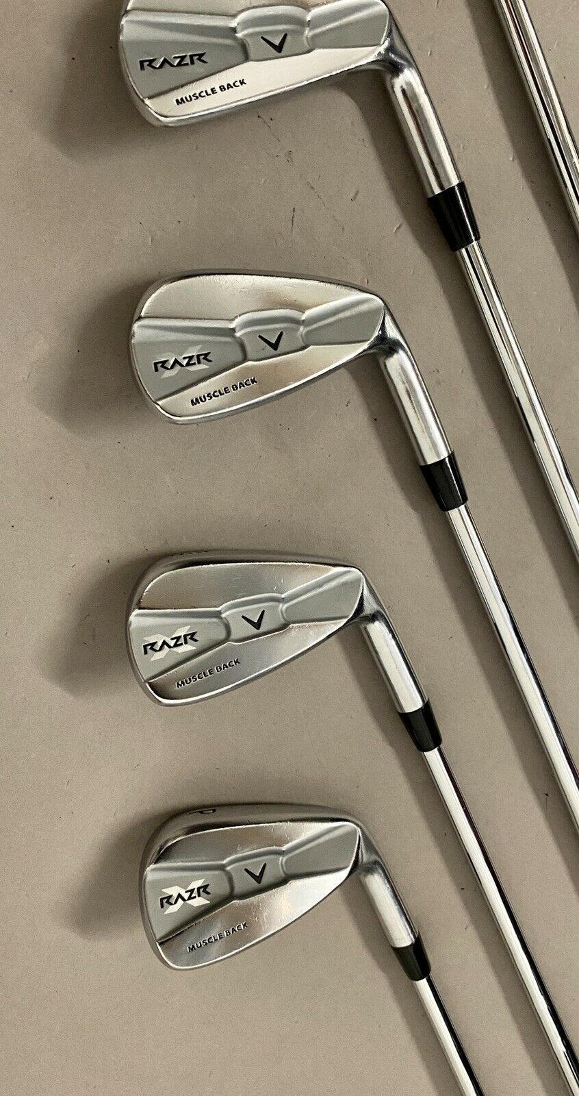 Callaway RAZR X Muscle Back Irons 4-PW $-Taper 125g HT Stiff Plus Steel ...