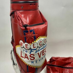Red Welcome To Fabulous Las Vegas Sign Golf Club Bag Ships Free W/ Rainhood